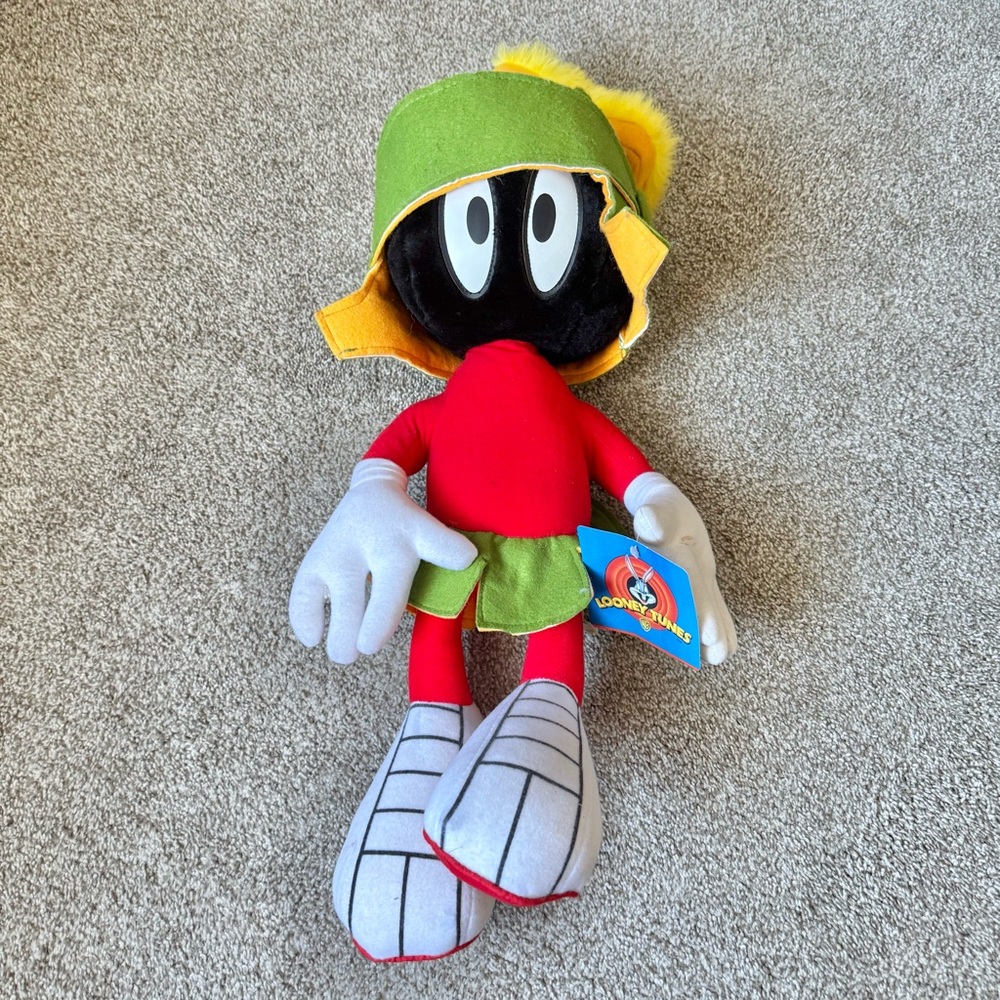 Marvin The Martian Looney Tunes Warner Bros Play By Play Vtg Plush 24" Prize '97
